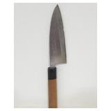 Vintage wood handle Japanese culinary knife