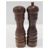 Wood salt shaker and pepper grinder