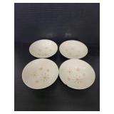 Four Vintage MCM star Glow berry bowls