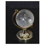 Mini glass and metal globe