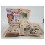 Collection of vintage newspapers