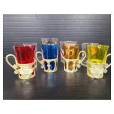Eight vintage shot glasses