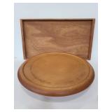 Wood tray and lazy susan