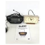 Alert Works and Seth Thomas alarm clocks