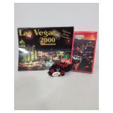 Las vegas calendar, garter, and VHS