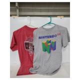 Two authentic Nintendo NES & 64 t-shirts