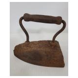 Antique sad iron with handle