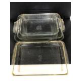 Anchor Hocking and Pyrex glass baking dishes