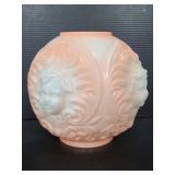 Antique peach & white embossed face shade