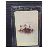 Antique military men photo card