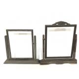 Two Art Deco wooden swivel picture frames