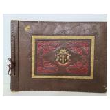 Vintage hand tooled crested scarpbook/album