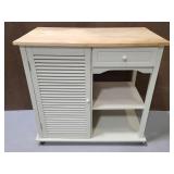 Rolling kitchen storage cart island
