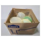 Collection of round Tupperware containers