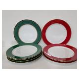 Zrike & Interiors red & green dinner plates