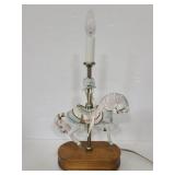 Porcelain carousel horse lamp