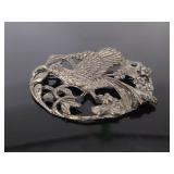 Vintage silver tone bird brooch