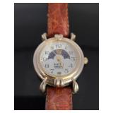 Kathy Ireland quartz watch leather band