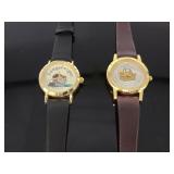 Two vintage Longaberger watches w/ leather bands