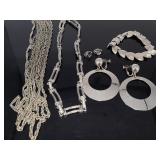 Silver tone jewelry collection