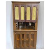 Retro vintage corner bar cabinet