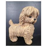 Chalkware dog coin bank signed Mexico