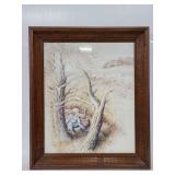 E.Hale signed framed print