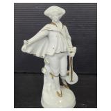 White porcelain music man figurine
