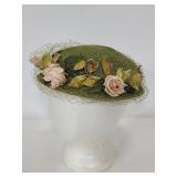 Vintage Doreé green ladies hat