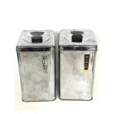 Lincoln BeautyWare vintage sugar & flour canisters