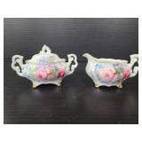 Tiny handpainted Takiro sugar & creamer