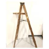 Vintage wooden painters ladder