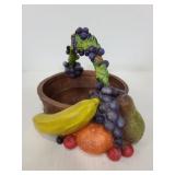 Resin fruit basket decor
