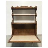 Vintage maple wood wall mount drop down desk