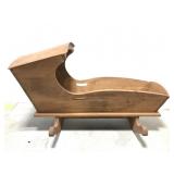 Large rocking wood baby bassinet