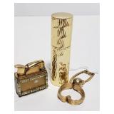 Vintage mini brass lighter with trinkets