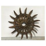 Old farm equipment tiller blade