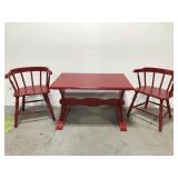 Rustic red painted children