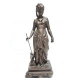 Large cast metal statue