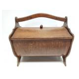 Small vintage wood sewing box