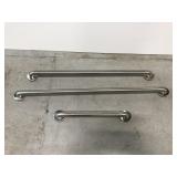 Set of 3 new commercial stainless steel hand rails