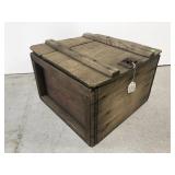 Rustic antique wooden egg crate porch box