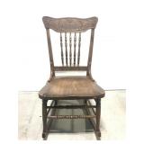 Antique wood lady rocker