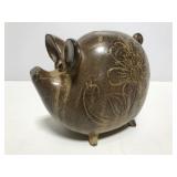 Small pottery pig piggy bank
