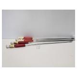 Wood handle painted grill skewers