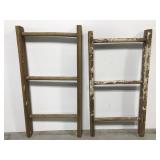 Two ladder section rack displays
