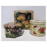 Vintage tin trio