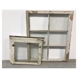 Old six pane window and small window