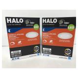 Two 4 inch Halo Ultra Thin LED downlights