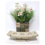 Flower arrangement and tealight holder